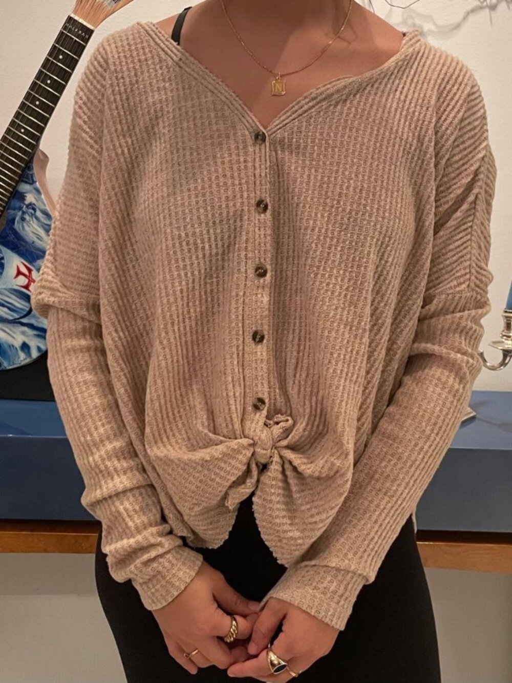 Urban Outfitters Women's Tan Jumper